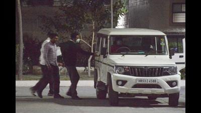 A Panchkula court has sent HPSC officer Anil Nagar to judicial custody. The Haryana vigilance bureau had sought three-day police remand to recover copies of candidates from his possession. (HT File Photo) A Panchkula court has sent HPSC officer Anil Nagar to judicial custody. The Haryana vigilance bureau had sought three-day police remand to recover copies of candidates from his possession. (HT File Photo)