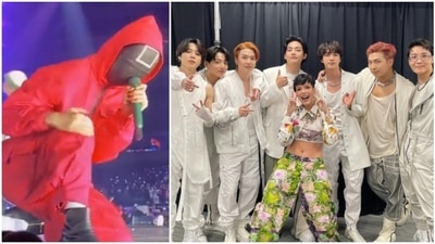 BTS at their third concert in Los Angeles. BTS at their third concert in Los Angeles.