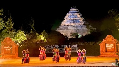 Odisha’s Puri district hosts classical dance, international sand art festivals (Twitter/manas_muduli) Odisha’s Puri district hosts classical dance, international sand art festivals (Twitter/manas_muduli)