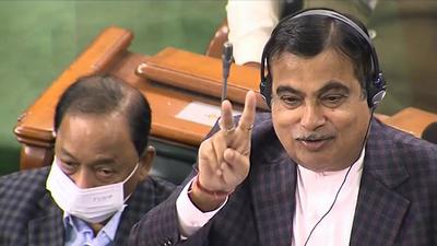Union transport minister Nitin Gadkari speaks in the Lok Sabha during the winter session of Parliament in New Delhi on Thursday. (PTI) Union transport minister Nitin Gadkari speaks in the Lok Sabha during the winter session of Parliament in New Delhi on Thursday. (PTI)