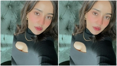 Neha's turtleneck cropped top came with cold shoulders and a midriff-baring detail. (Instagram/@nehasharmaofficial)