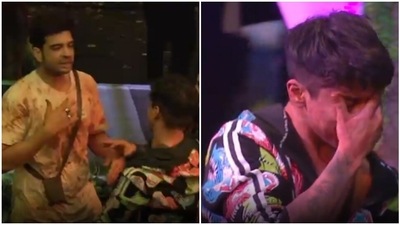 Karan Kundrra and Pratik Sehajpal fought inside the Bigg Boss 15 house. Karan Kundrra and Pratik Sehajpal fought inside the Bigg Boss 15 house.