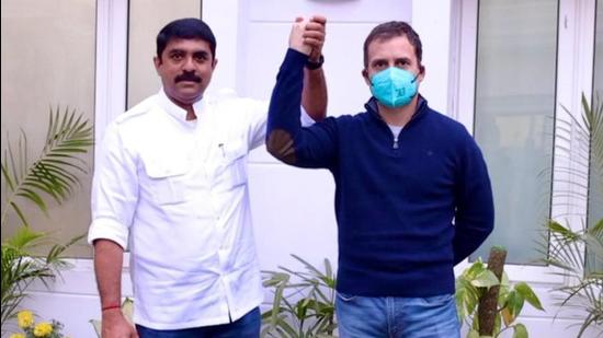 The Vijai Sardesai-led Goa Forward Party has put one of its three MLAs, Jayesh Salgaocar, on notice for not rebutting claims that he is headed to join the BJP. Jayesh Salgaocar also absented himself from the meeting with Congress leader Rahul Gandhi. (Twitter/@VijaiSardesai)