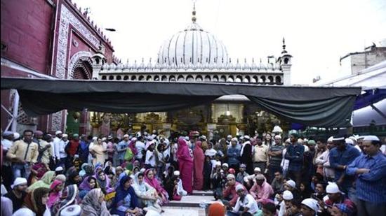 The 14th century mausoleum of Sufi saint Hazrat Nizamuddin Auliya. (HT Archive)