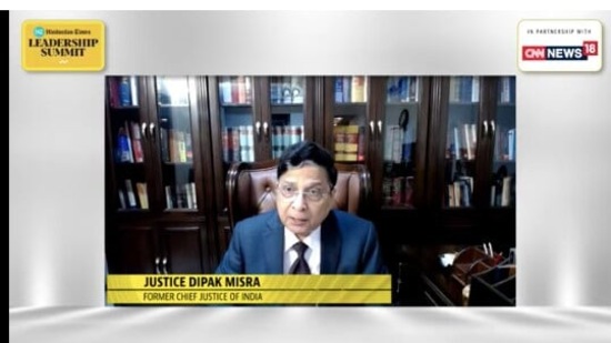 Justice Dipak Misra served as the 45th chief justice of India.&nbsp;(HT Photo)
