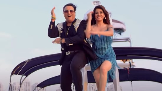Govinda with Shanayaa Kaur in the music video of Chashma Chadha Ke.