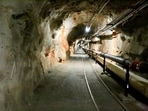 This photo shows a tunnel inside the Red Hill Underground Fuel Storage Facility in Pearl Harbor, Hawaii. This photo shows a tunnel inside the Red Hill Underground Fuel Storage Facility in Pearl Harbor, Hawaii.