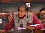 Congress MP Shashi Tharoor speaks in the Lok Sabha during ongoing Winter Session of Parliament, in New Delhi. Congress MP Shashi Tharoor speaks in the Lok Sabha during ongoing Winter Session of Parliament, in New Delhi.
