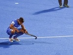 Bhubaneswar: Indian players react after losing the semifinal match against Germany during FIH Odisha Hockey Men's Junior World cup 2021, at Kalinga Stadium.(PTI) Bhubaneswar: Indian players react after losing the semifinal match against Germany during FIH Odisha Hockey Men's Junior World cup 2021, at Kalinga Stadium.(PTI)
