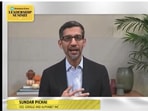 Sundar Pichai was speaking on the fourth day of HTLS 2021. (HT Photo) Sundar Pichai was speaking on the fourth day of HTLS 2021. (HT Photo)