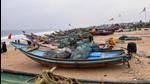Boats anchored along the sea shore in view of Cyclone Jawad in Puri on Friday. (PTI PHOTO.) Boats anchored along the sea shore in view of Cyclone Jawad in Puri on Friday. (PTI PHOTO.)