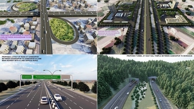 Delhi-Dehradun Economic Corridor will reduce the travel time from Delhi to Dehradun from 6 hours to around 2.5 hours. It will have 7 major interchanges for connectivity to Haridwar, Muzaffarnagar, Shamli, Yamunanagar, Baghpat, Meerut, and Baraut. (ANI) Delhi-Dehradun Economic Corridor will reduce the travel time from Delhi to Dehradun from 6 hours to around 2.5 hours. It will have 7 major interchanges for connectivity to Haridwar, Muzaffarnagar, Shamli, Yamunanagar, Baghpat, Meerut, and Baraut. (ANI)