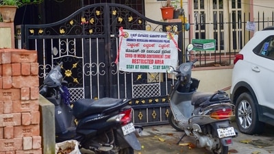 The residence of the 46-year-old doctor, the second case of Omicron in India, has been identified as a restricted area in Bengaluru. (PTI) The residence of the 46-year-old doctor, the second case of Omicron in India, has been identified as a restricted area in Bengaluru. (PTI)