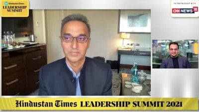 Maldives-based hotelier Sonu Shivdasani speaks on Hindustan Times Leadership Summit.&nbsp; (HT Photo)