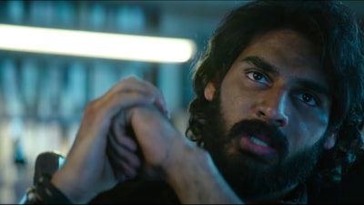 Tadap movie review: Ahan Shetty in a still from the movie. Tadap movie review: Ahan Shetty in a still from the movie.
