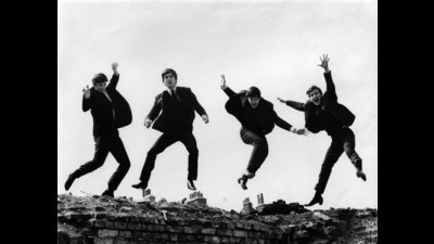 Ringo Starr, George Harrison, Paul McCartney and John Lennon in 1963, during a shoot for the cover of the Twist and Shout album, released later that year. (Redferns via Getty Images) Ringo Starr, George Harrison, Paul McCartney and John Lennon in 1963, during a shoot for the cover of the Twist and Shout album, released later that year. (Redferns via Getty Images)