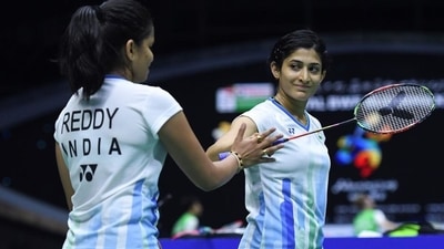 Ashwini Ponnappa (R) and N.Sikki Reddy (AFP)