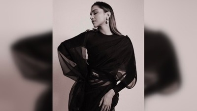 For her hairdo, Deepika Padukone side parted her hair and gave a sleek look by neatly brushing it back and getting it. (Instagram/@deepikapadukone)