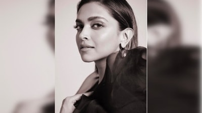 Deepika Padukone decided to keep her look chic and opted for just a pair of stone earrings from the Sabyasachi fine jewellery collection. (Instagram/@deepikapadukone)