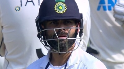 Virat Kohli was left shell-shocked following the decision. (Scrrengrab) Virat Kohli was left shell-shocked following the decision. (Scrrengrab)