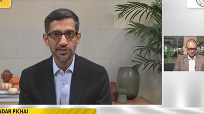 Google CEO Sundar Pichai speaks at Hindustan Times Leadership Summit.