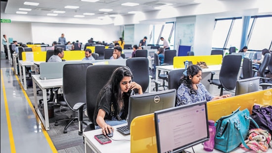 The absence of physical interaction with colleagues and the workplace itself could end up alienating (at worst) or distancing (at best) people from their organisations (Representative Image / Bloomberg) The absence of physical interaction with colleagues and the workplace itself could end up alienating (at worst) or distancing (at best) people from their organisations (Representative Image / Bloomberg)