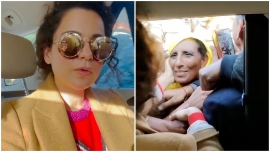 Kangana Ranaut’s car was surrounded by protesters in Punjab.