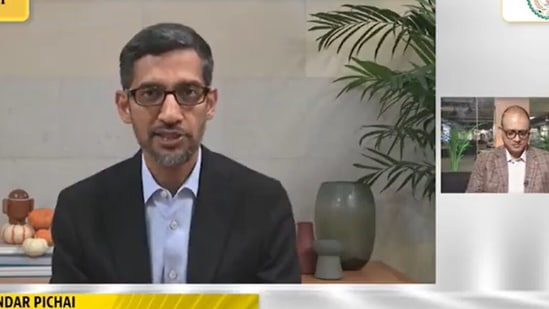 Google CEO Sundar Pichai speaks at Hindustan Times Leadership Summit.