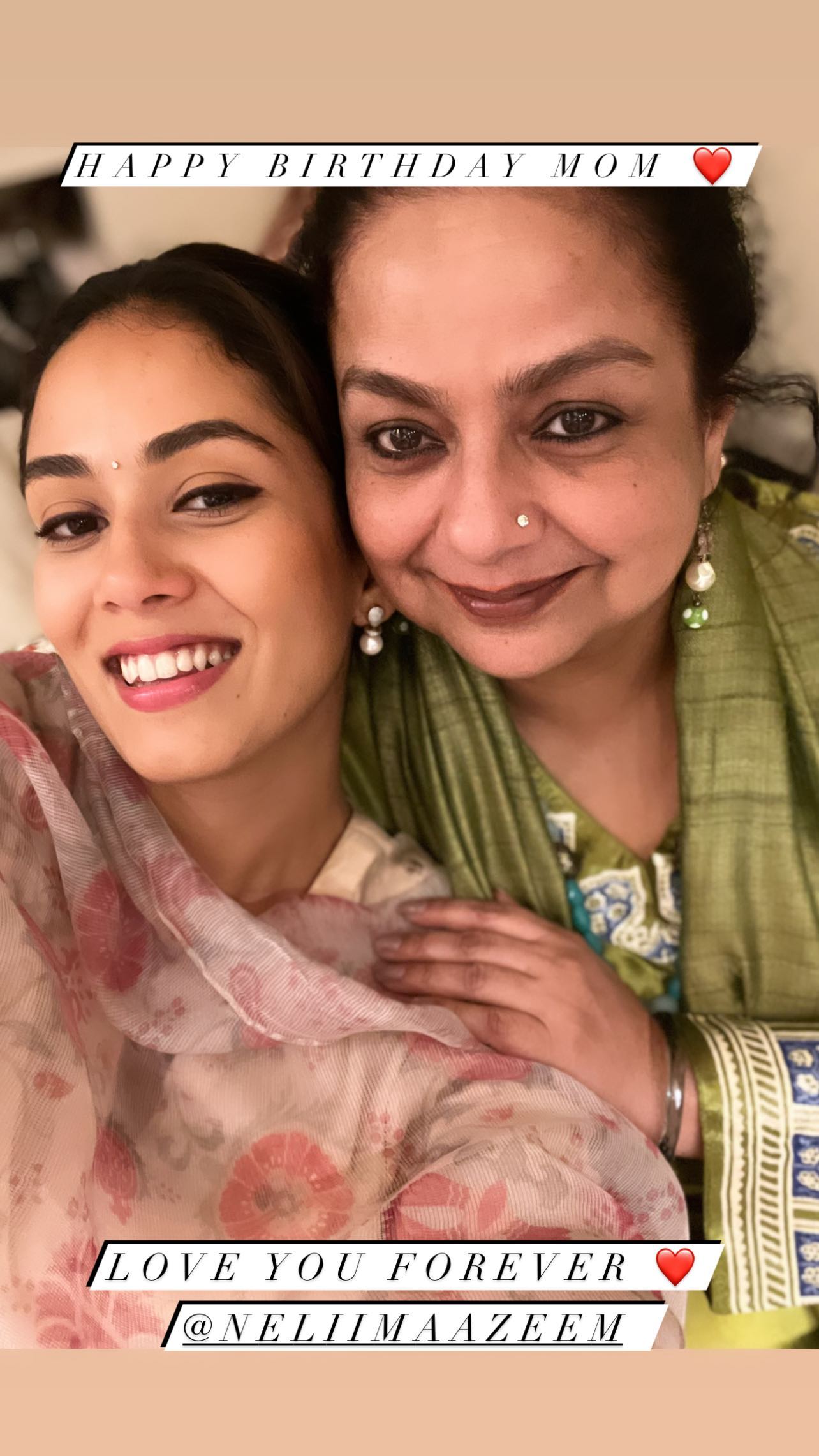 Mira Rajput wishes mother-in-law Neliima Azeem on her 63rd birthday.(Instagram)