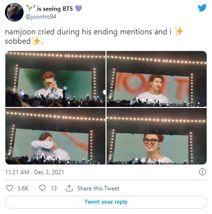 BTS leader RM broke down while addressing fans.&nbsp;
