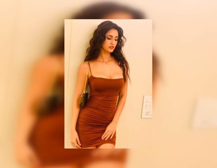 Disha Patani in strappy rustic brown bodycon dress will leave you spellbound