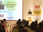 Amit Shah, Union home minister, at the Hindustan Times Leadership Summit (HTLS), in New Delhi(Arvind Yadav/ Hindustan Times) Amit Shah, Union home minister, at the Hindustan Times Leadership Summit (HTLS), in New Delhi(Arvind Yadav/ Hindustan Times)