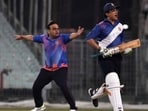 Jay Shah picked three wickets in BCCI AGM Festival Match(Twitter/@CabCricket)