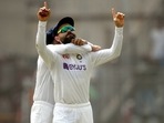 Indian captain Virat Kohli celebrates the wicket of New Zealand batter Will Young during the 2nd day of the 2nd test match between India and New Zealand, at Wankhede stadium in Mumbai.(PTI) Indian captain Virat Kohli celebrates the wicket of New Zealand batter Will Young during the 2nd day of the 2nd test match between India and New Zealand, at Wankhede stadium in Mumbai.(PTI)