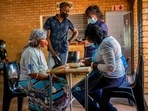 Health Minister Joe Phaahla said at the briefing that infections and positivity rates were rising in seven of South Africa’s nine provinces.(AP) Health Minister Joe Phaahla said at the briefing that infections and positivity rates were rising in seven of South Africa’s nine provinces.(AP)