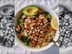 Looking for a gluten-free fall recipe? Try Crispy Chickpea Quinoa Bowl