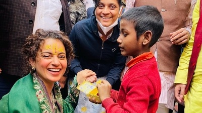 Actor Kangana Ranaut to visit Shri Krishna Janmasthan Temple in Mathura. (Instagram) Actor Kangana Ranaut to visit Shri Krishna Janmasthan Temple in Mathura. (Instagram)