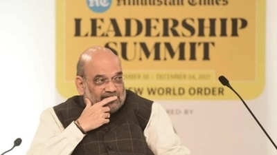 Amit Shah said the restoration of Jammu and Kashmir's statehood will follow delimitation. He added that anyone saying otherwise is trying to create confusion. (HT photo/ Vipin Kumar) Amit Shah said the restoration of Jammu and Kashmir's statehood will follow delimitation. He added that anyone saying otherwise is trying to create confusion. (HT photo/ Vipin Kumar)