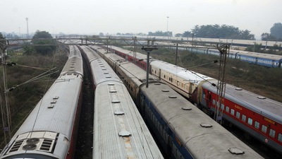 Indian Railways has cancelled around 36 trains scheduled today to ensure the safety of passengers. (PTI) Indian Railways has cancelled around 36 trains scheduled today to ensure the safety of passengers. (PTI)