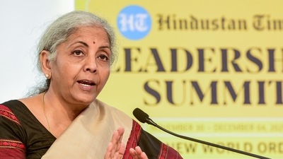 The finance minister said data is consistently showing Indian economy is growing. “ (PTI) The finance minister said data is consistently showing Indian economy is growing. “ (PTI)