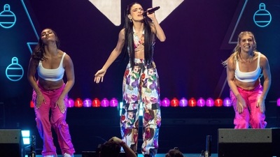 Dixie D'Amelio performs at a concert during the iHeartRadio 106.1 KISS FM's Jingle Ball 2021 Presented by Capital One at Dickies Arena on November 30 in Fort Worth, Texas.&nbsp; (AFP)