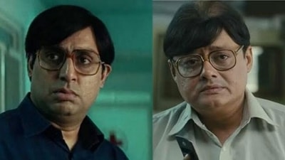 Abhishek Bachchan in Bob Biswas and Saswata Chatterjee in Kahaani. Abhishek Bachchan in Bob Biswas and Saswata Chatterjee in Kahaani. 