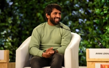 Bajrang Punia during the Hindustan Times Leadership Summit. (HTLS)
