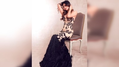 Mouni Roy picked this stunning gown from the shelves of Dar Sara High Fashion, a luxury bridal shop in Dubai, UAE. (Instagram/@imouniroy) Mouni Roy picked this stunning gown from the shelves of Dar Sara High Fashion, a luxury bridal shop in Dubai, UAE. (Instagram/@imouniroy)