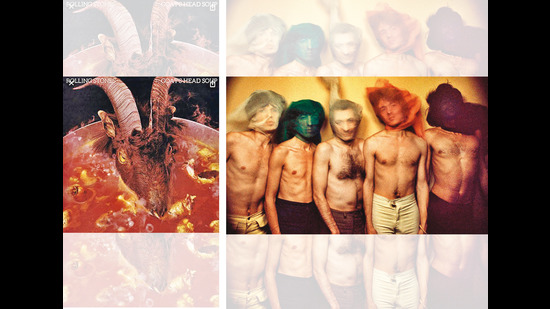 The Rolling Stones was so fascinated by the novelty of eating goat meat that they called their album Goat’s Head Soup, with a corresponding cover artwork (left), though it released with an alternate cover (right)