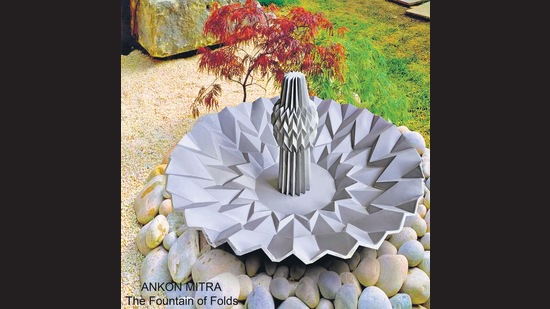 Ankon Mitra’s artwork, The Fountain of Folds. Ankon Mitra’s artwork, The Fountain of Folds.
