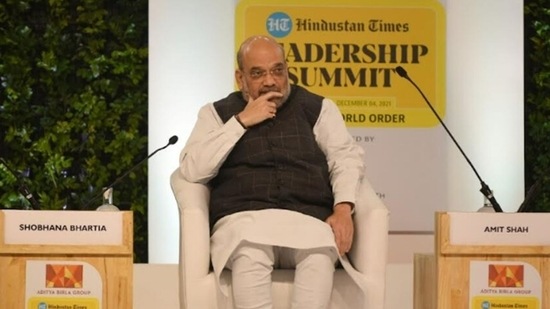 Shah expressed confidence that in UP, BJP will win with a huge majority.(HT photo/ Vipin Kumar)
