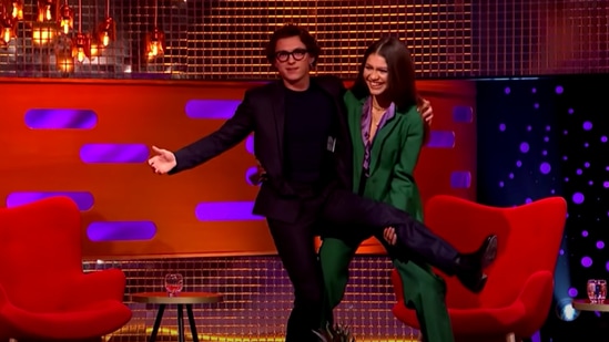 Zendaya and Tom Holland on The Graham Norton Show.