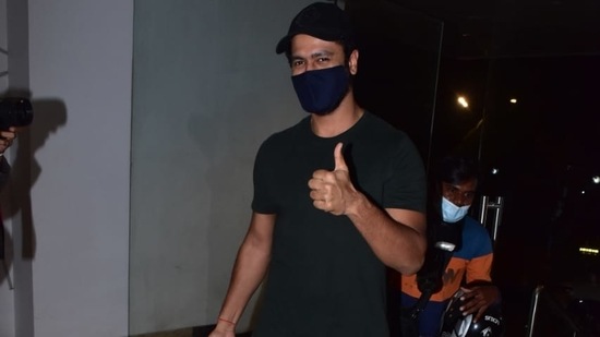 Meanwhile, soon-to-be groom Vicky Kaushal was spotted leaving the gym on Saturday evening,(Varinder Chawla)