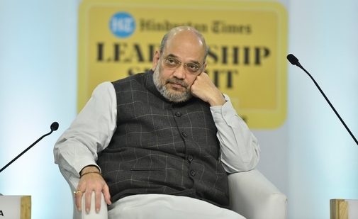 During a session on the fifth and final day of HTLS 2021, Union home minister Amit Shah said the BJP may form an alliance with Captain Amarinder Singh's party or Sukhdev Singh Dhindsa ahead of Punjab elections 2022.(HT Photo)